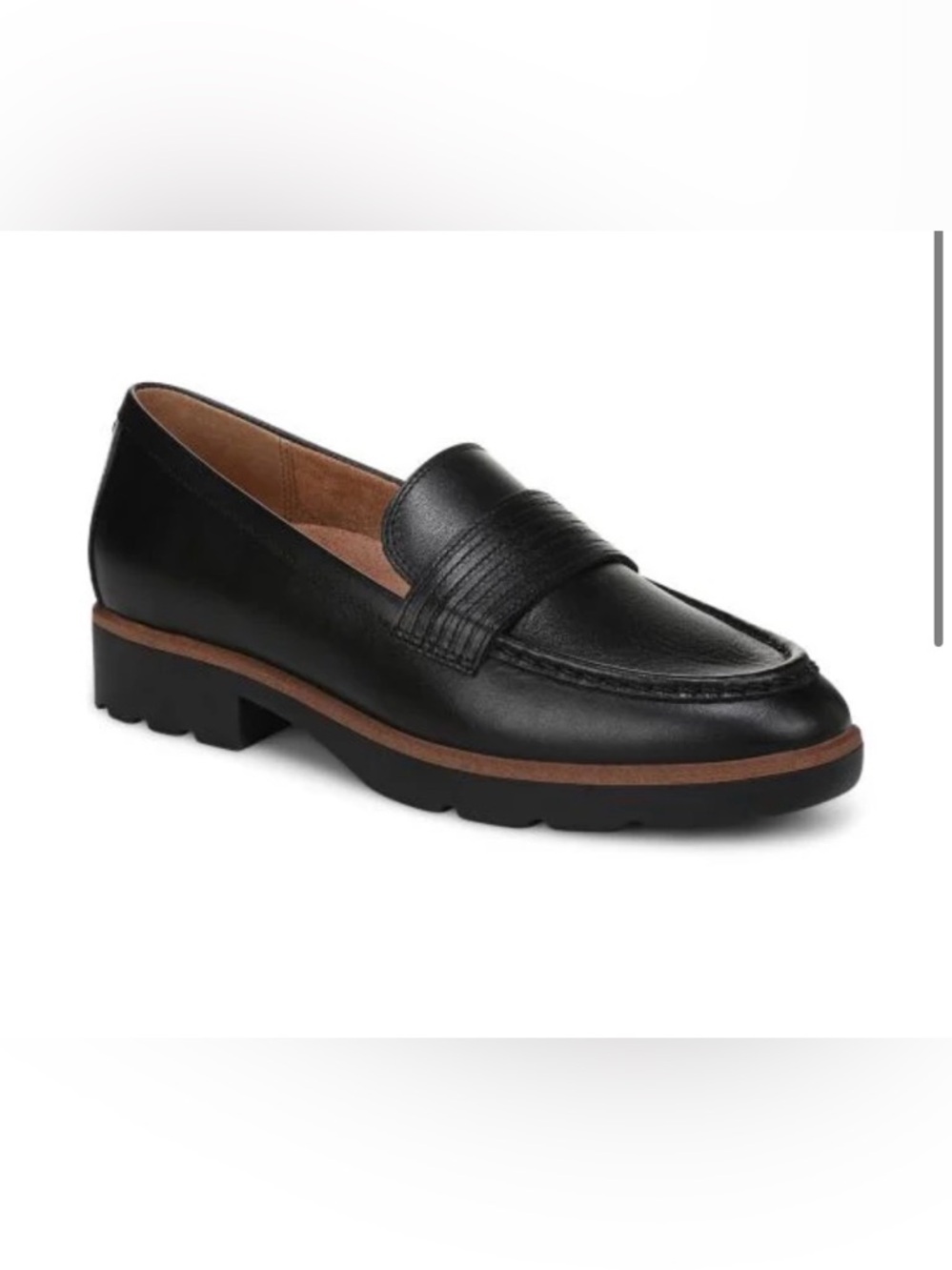 Vionic Black Leather Loafer